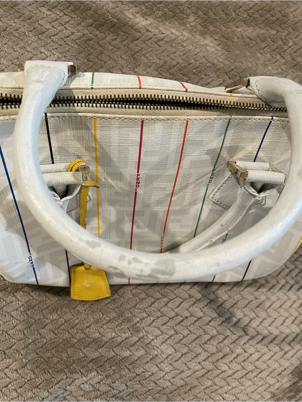 Fendi Zucca Spalmati or Forever Bauletto Boston bag - Picture 12 of 16